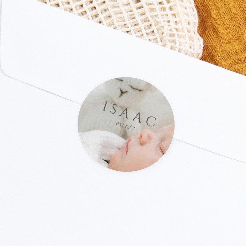 Sticker Enveloppe Naissance Premier cliché gratuit