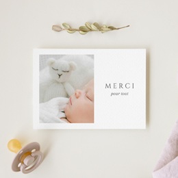 Carte de Remerciement Naissance Premier cliché gratuit