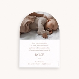 Carte de Remerciement Naissance Écrin de douceur pas cher