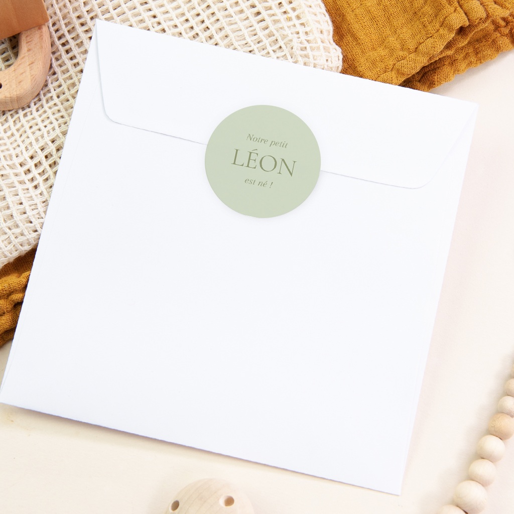 Sticker Enveloppe Naissance Écrin de douceur II pas cher