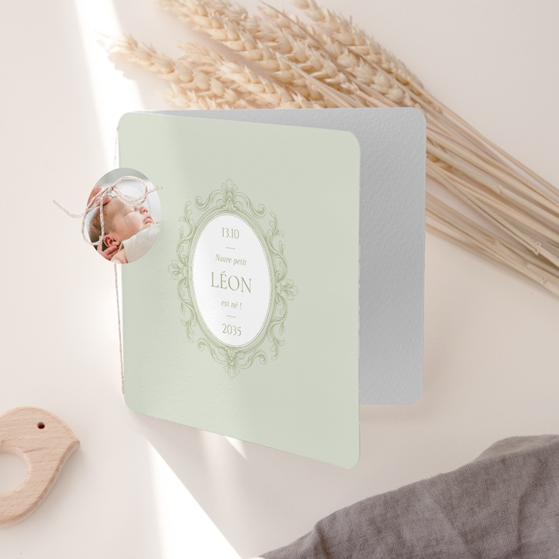Faire-part de Naissance Écrin de douceur II gratuit
