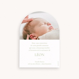 Carte de Remerciement Naissance Écrin de douceur II pas cher