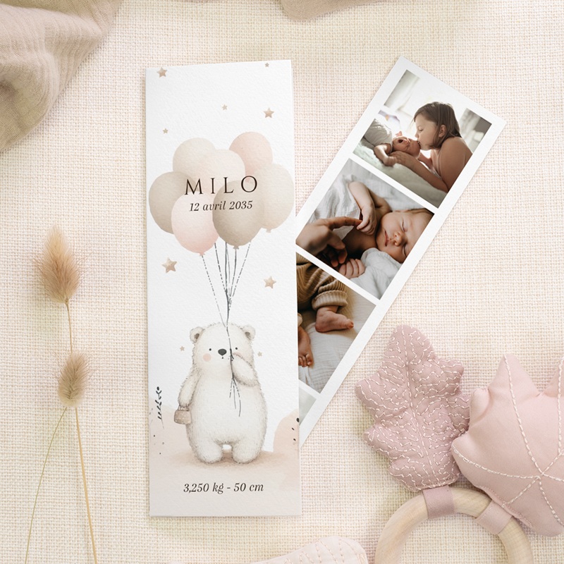 Faire-part de Naissance Douce envolée