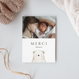 Nouveautés Carte de Remerciement Naissance Douce envolée gratuit