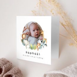 Faire-part de Naissance Les Amis de la Jungle gratuit