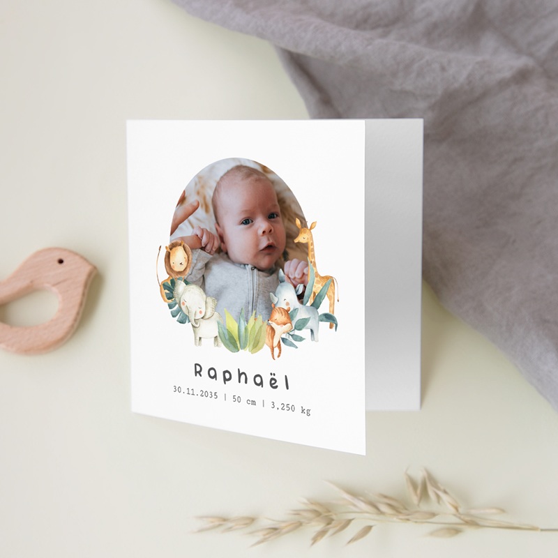 Faire-part de Naissance Les Amis de la Jungle