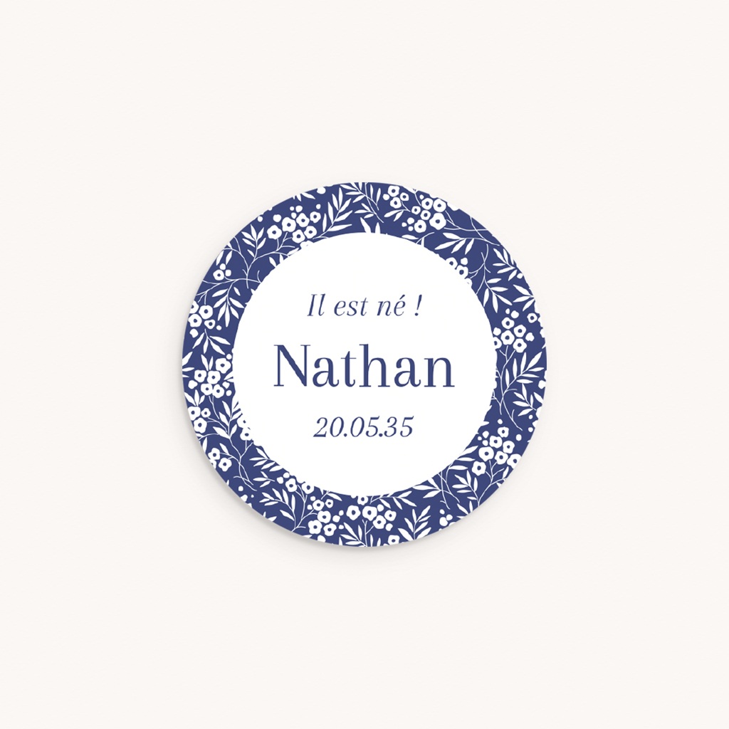 Sticker Enveloppe Naissance Écrin Fleuri