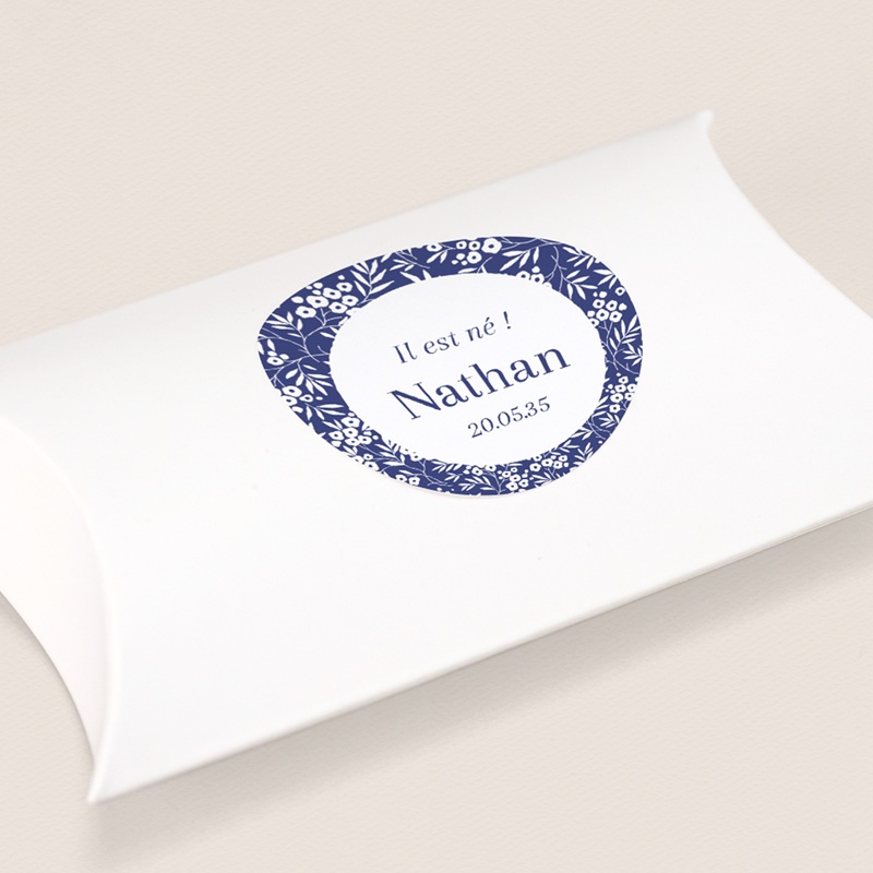 Sticker Enveloppe Naissance Écrin Fleuri