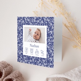 Faire-part de Naissance Écrin Fleuri gratuit