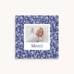 Carte de Remerciement Naissance Écrin Fleuri