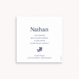 Carte de Remerciement Naissance Écrin Fleuri pas cher