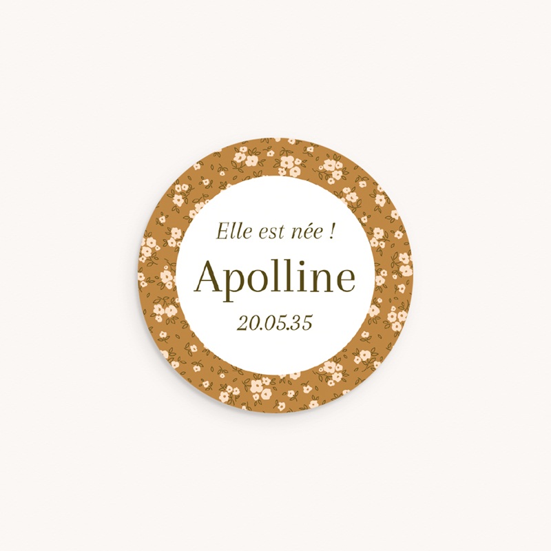 Sticker Enveloppe Naissance Petit Jardin Liberty