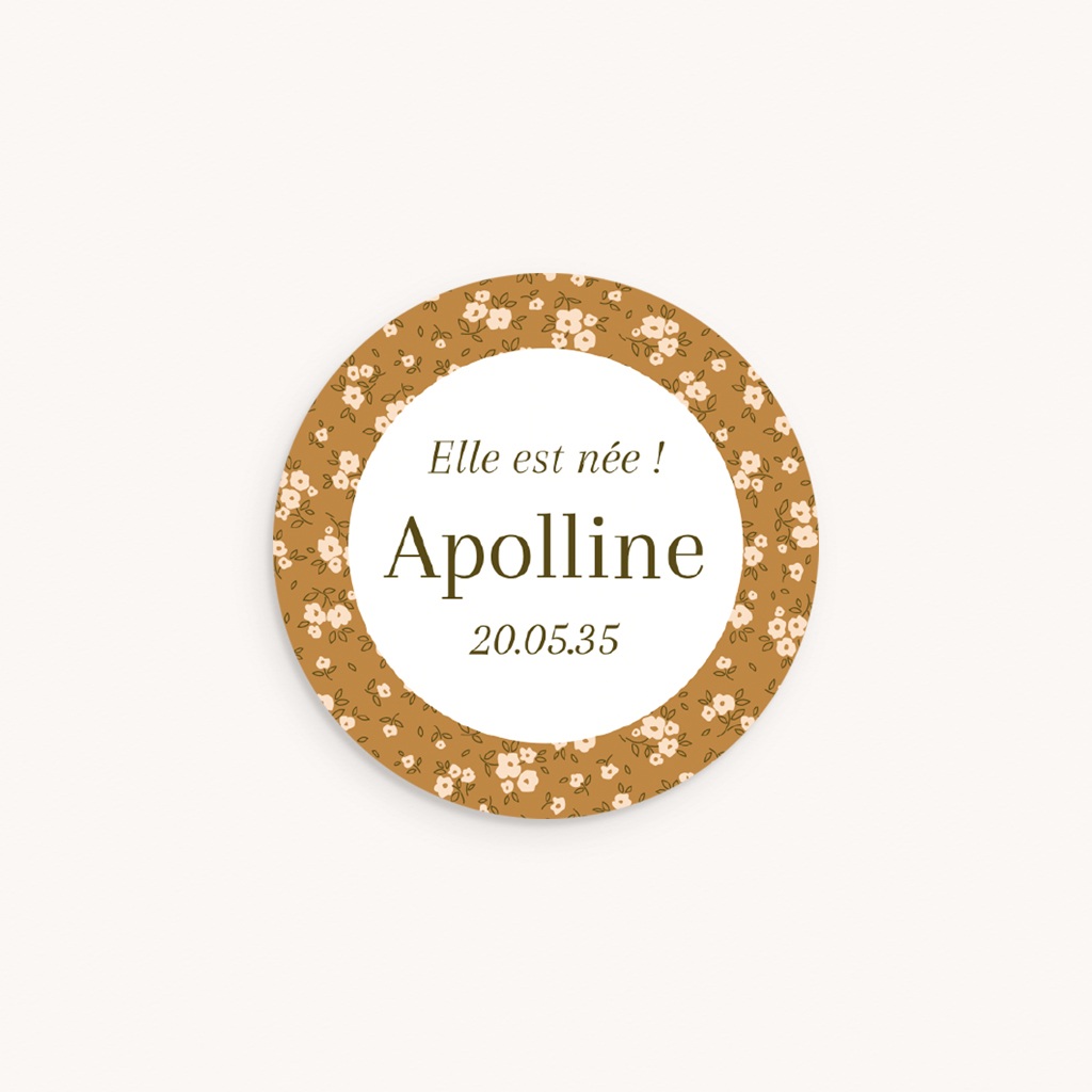 Sticker Enveloppe Naissance Petit Jardin Liberty
