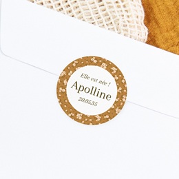 Sticker Enveloppe Naissance Petit Jardin Liberty gratuit