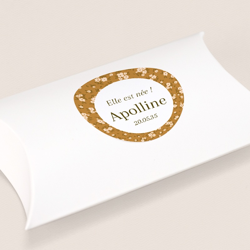 Sticker Enveloppe Naissance Petit Jardin Liberty