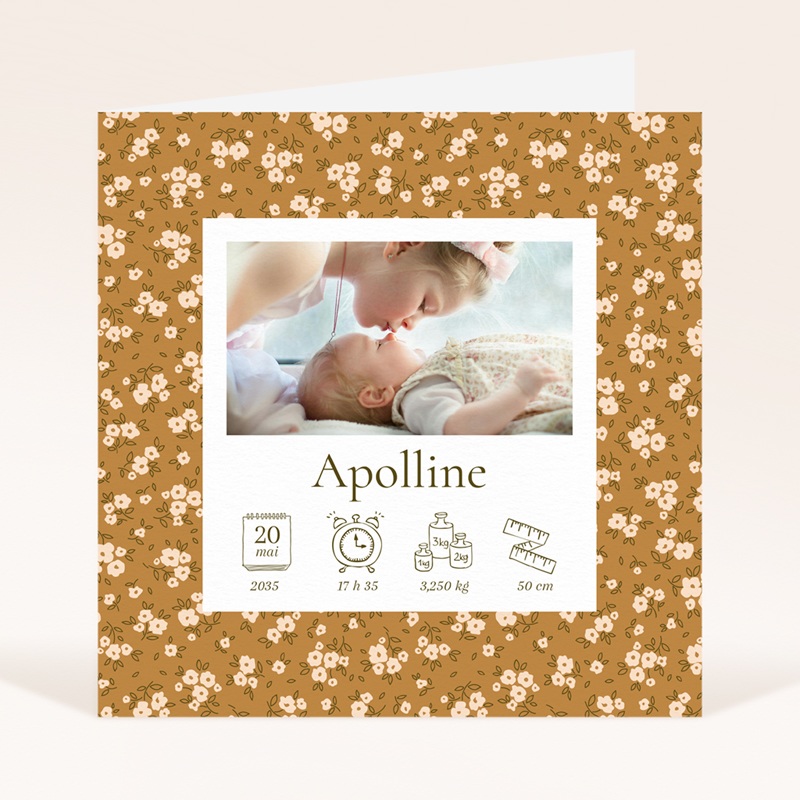 Faire-part de Naissance Petit Jardin Liberty