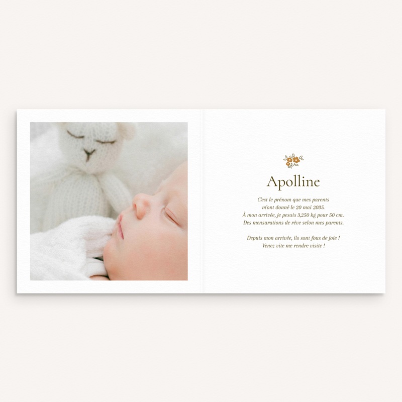 Faire-part de Naissance Petit Jardin Liberty pas cher