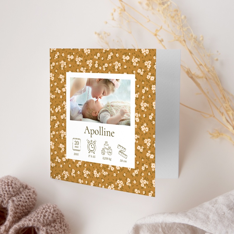 Faire-part de Naissance Petit Jardin Liberty gratuit