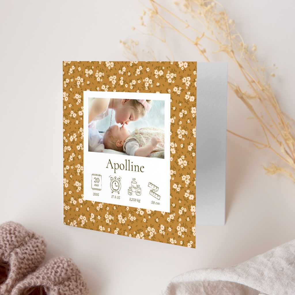 Faire-part de Naissance Petit Jardin Liberty gratuit