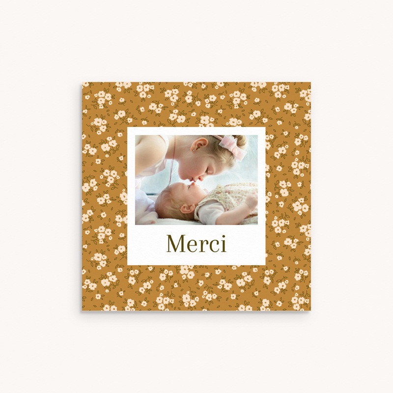 Carte de Remerciement Naissance Petit Jardin Liberty