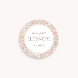 Sticker Enveloppe Naissance Douce Symphonie Florale