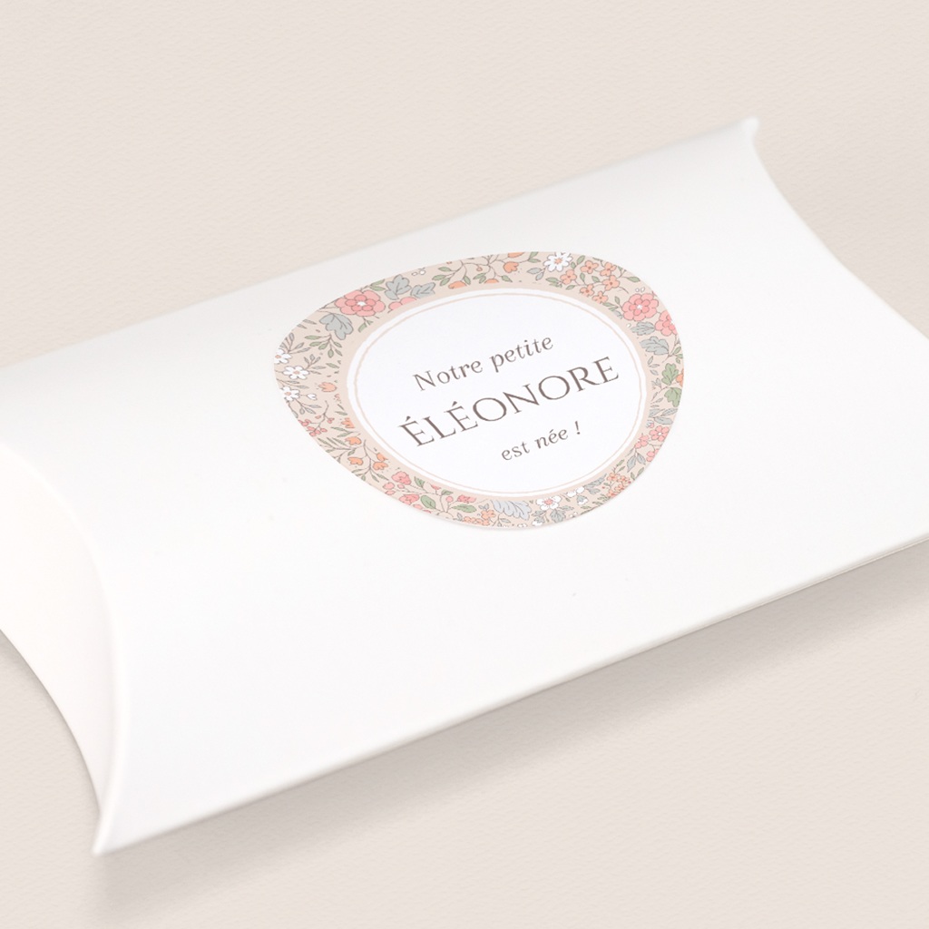 Sticker Enveloppe Naissance Douce Symphonie Florale