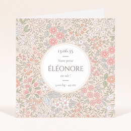 Faire-part de Naissance Douce Symphonie Florale