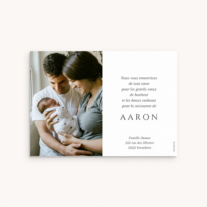 Carte de Remerciement Naissance Click & Love pas cher