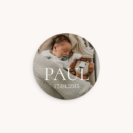 Sticker Enveloppe Naissance Portrait Précieux