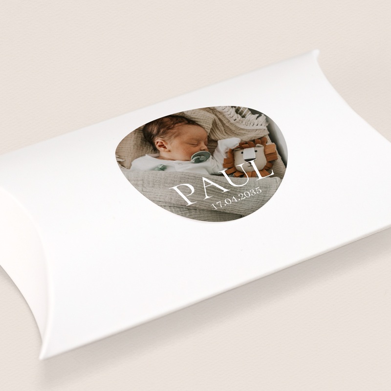 Sticker Enveloppe Naissance Portrait Précieux