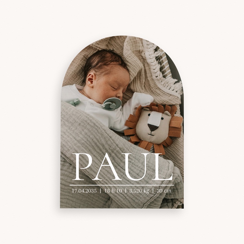 Faire-part de Naissance Portrait Précieux