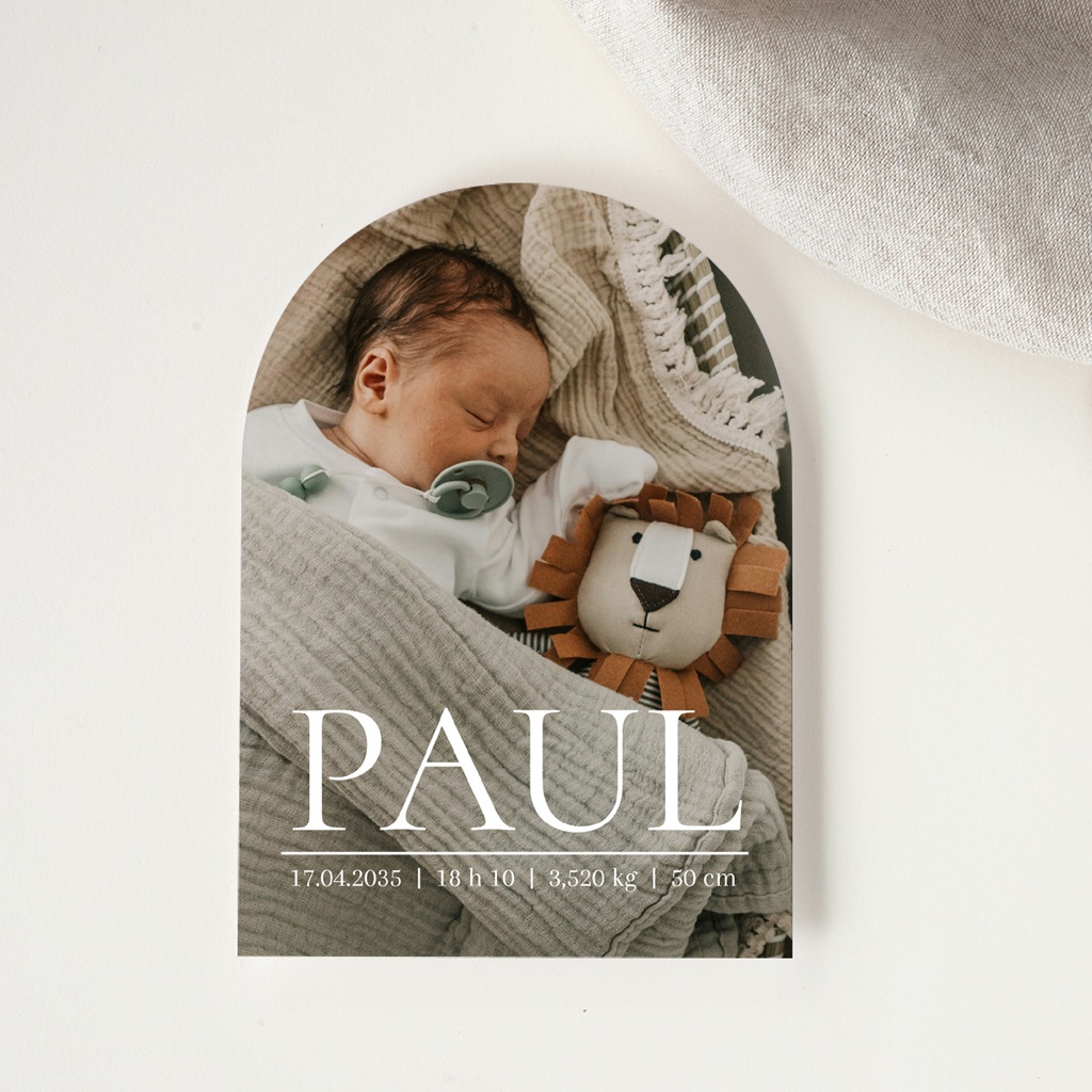 Faire-part de Naissance Portrait Précieux gratuit