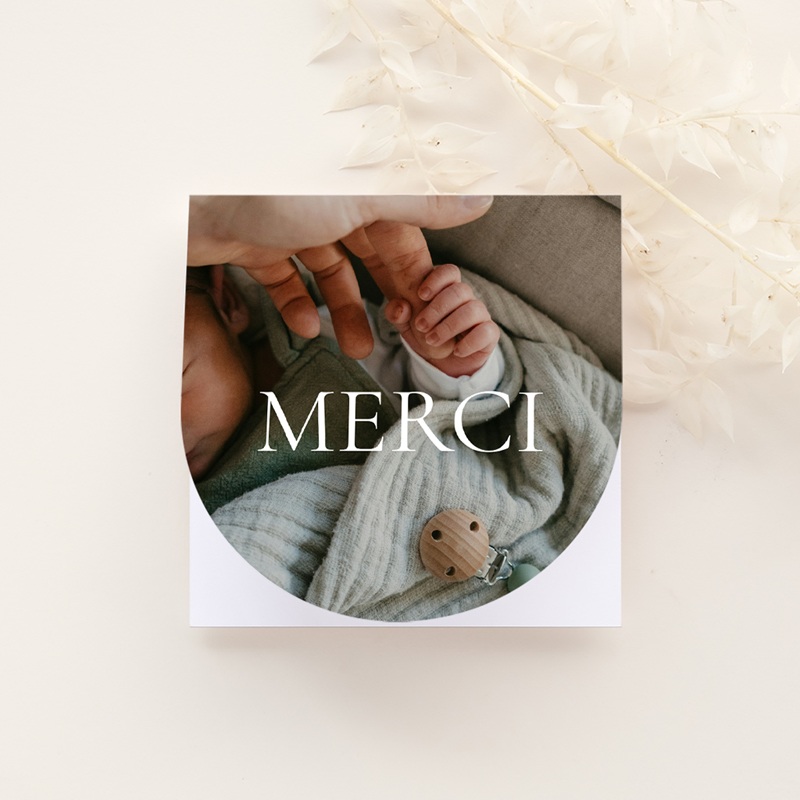 Carte de Remerciement Naissance Portrait Précieux gratuit