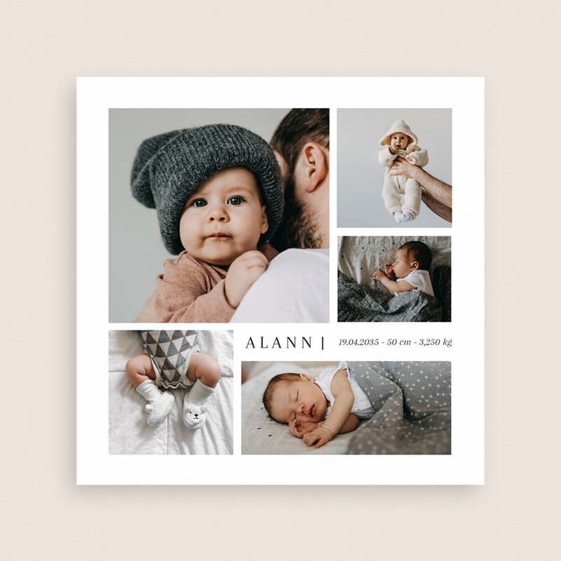 Faire-part de Naissance Cadre de tendresse gratuit