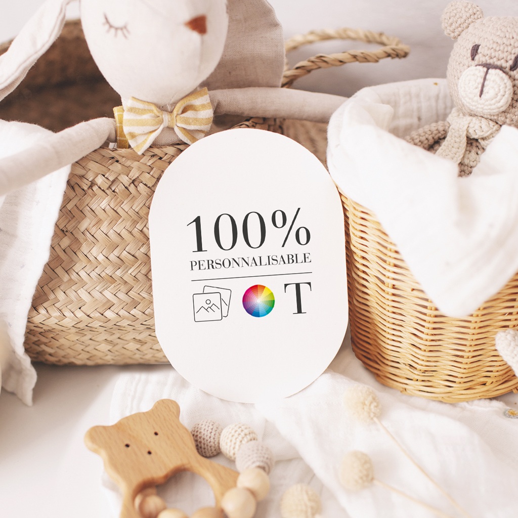 Faire-part de Naissance Do It Yourself Ovale gratuit