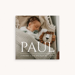 Faire-part de Naissance Portrait Précieux