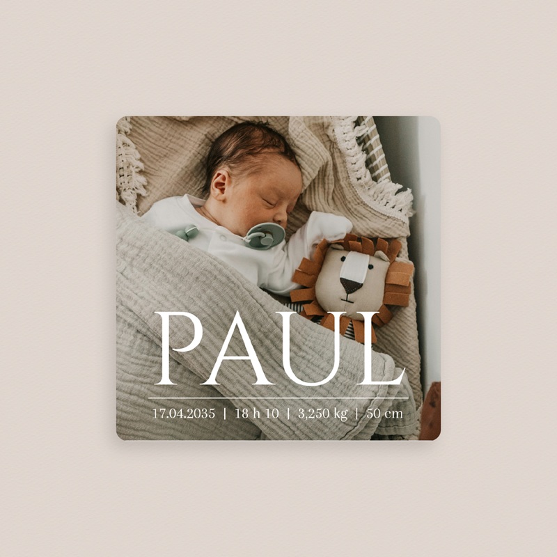 Faire-part de Naissance Portrait Précieux gratuit