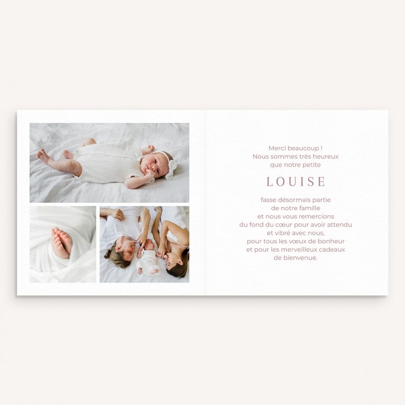Carte de Remerciement Naissance Tout en Tendresse pas cher