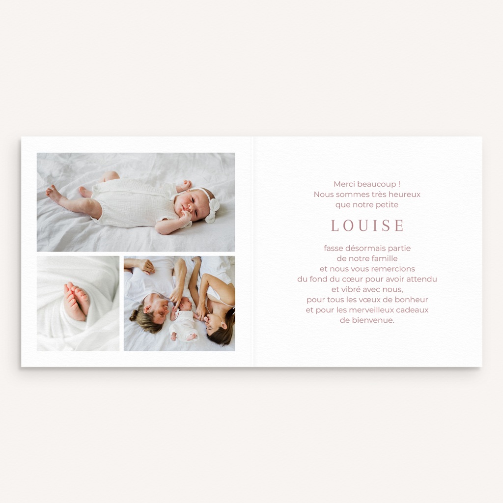 Carte de Remerciement Naissance Tout en Tendresse pas cher