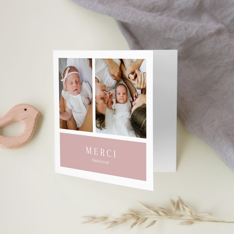 Carte de Remerciement Naissance Tout en Tendresse