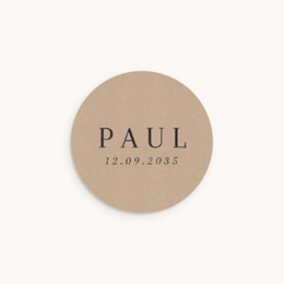 Sticker Enveloppe Naissance classique photographique kraft