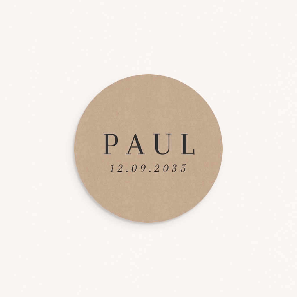 Sticker Enveloppe Naissance classique photographique kraft