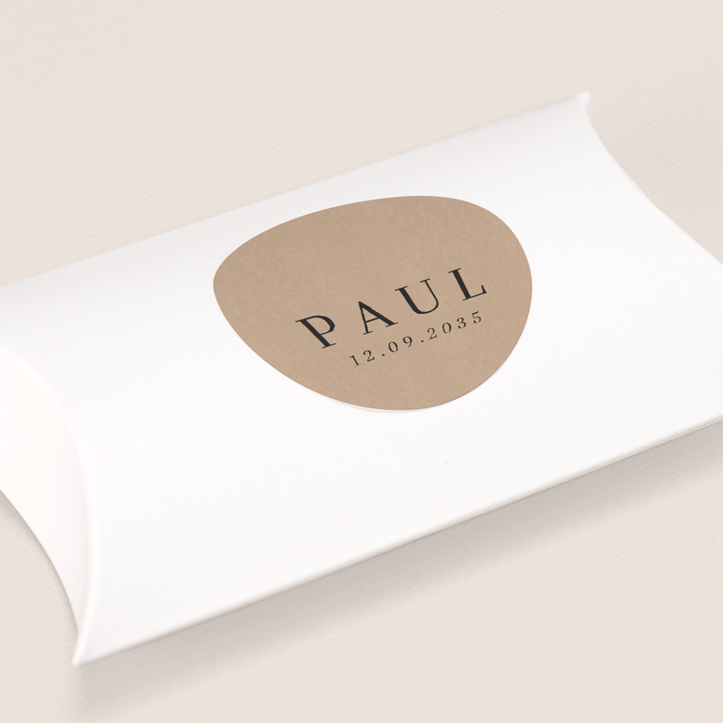 Sticker Enveloppe Naissance classique photographique kraft
