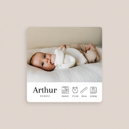 Faire-part de Naissance Séraphin gratuit