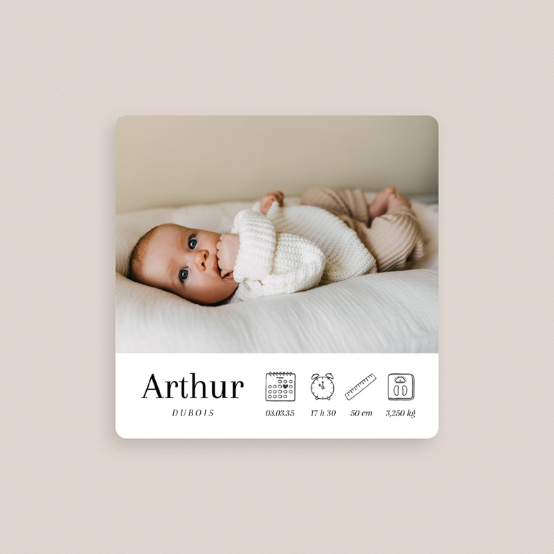 Faire-part de Naissance Séraphin gratuit