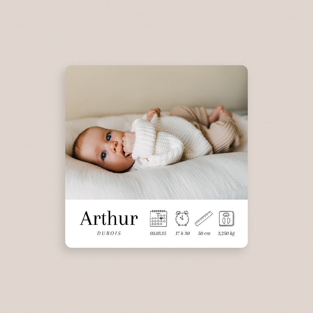 Faire-part de Naissance Séraphin gratuit