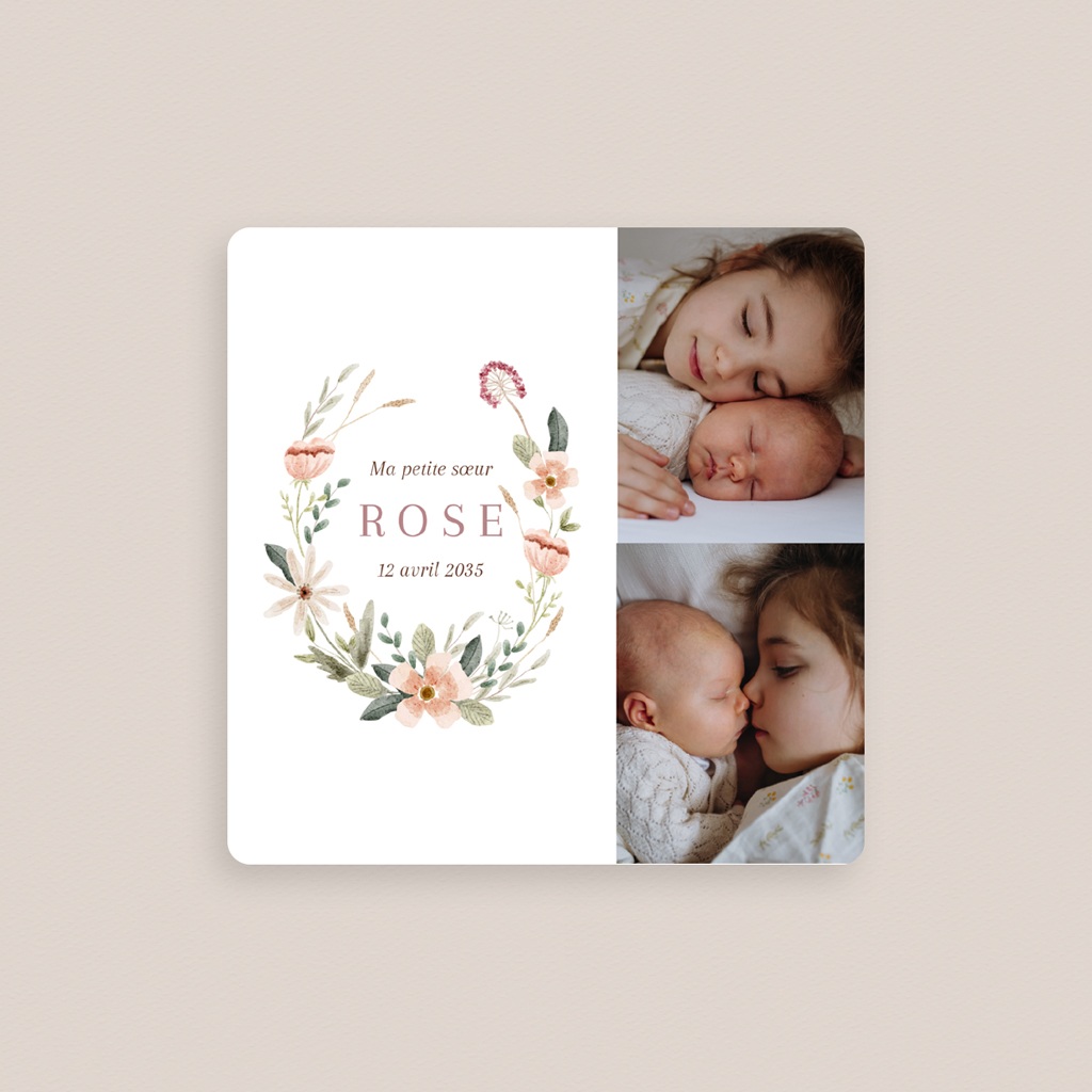 Faire-part de Naissance Jardin de Douceur gratuit