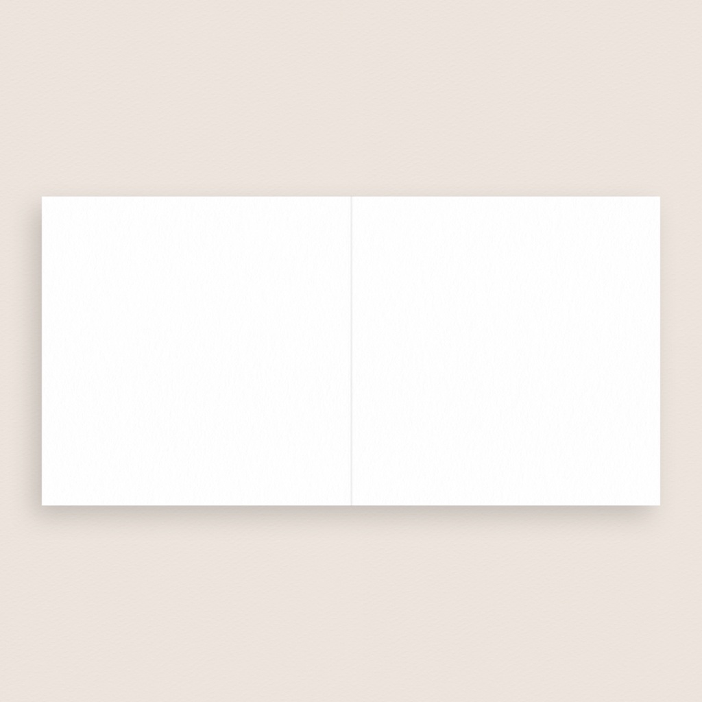 Faire-part de Naissance Do It Yourself Carré double volet 14,4 x 14,4 cm