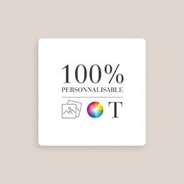 Faire-part de Naissance Do It Yourself Carré Magnétique gratuit