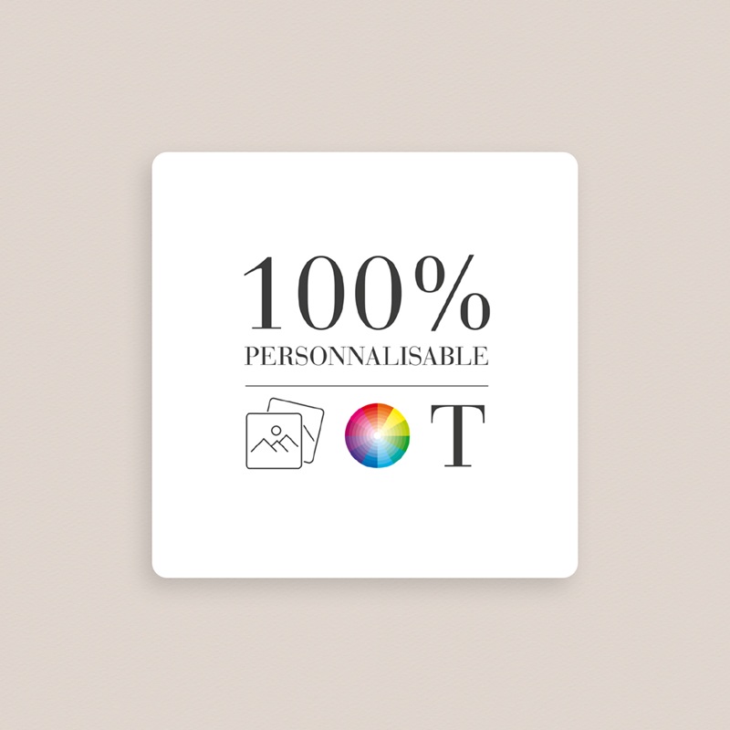 Faire-part de Naissance Do It Yourself Carré Magnétique gratuit